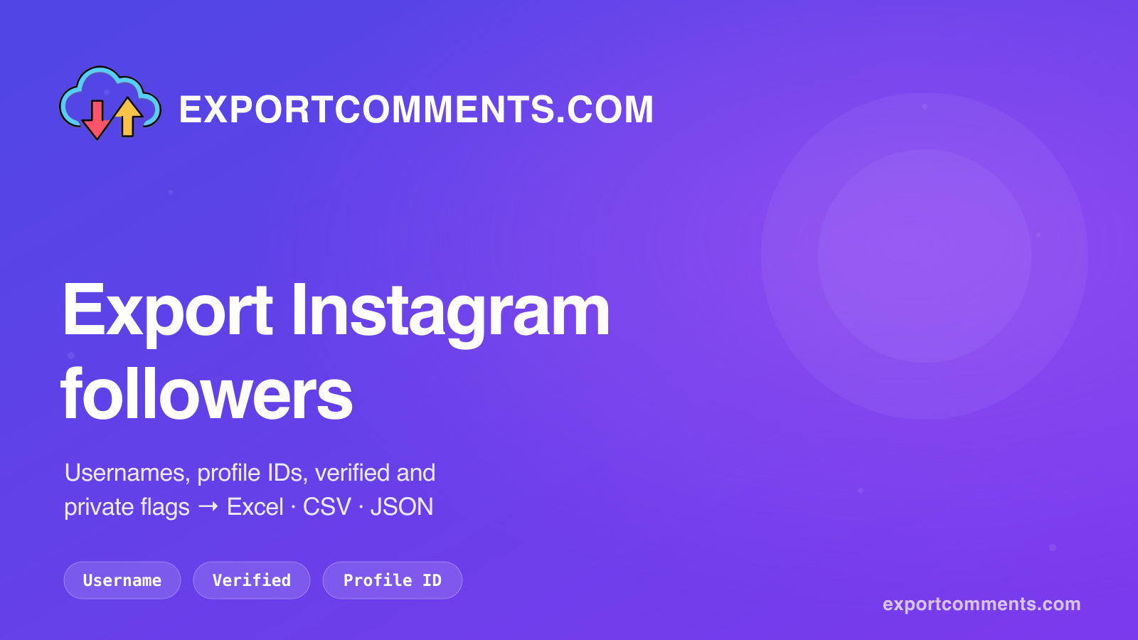 Export Instagram followers to Excel or CSV with ExportComments