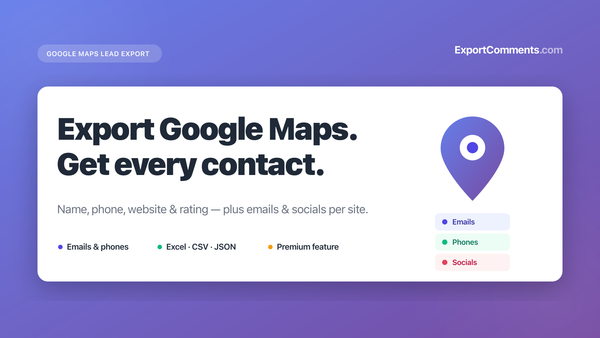 How to Export Google Maps Search Results to Excel (with Email & Phone Enrichment)
